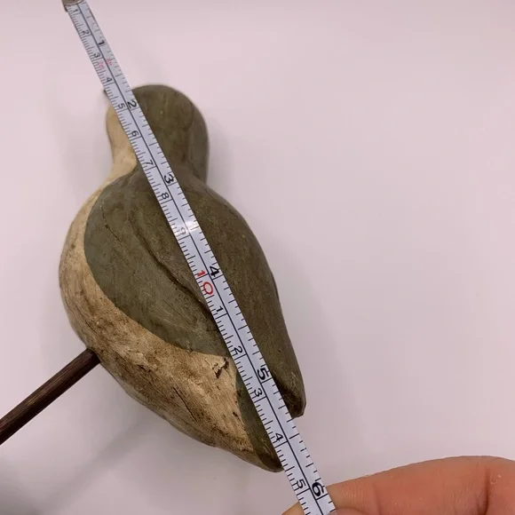 A set of two wooden bird sculptures - Picture 10 of 10